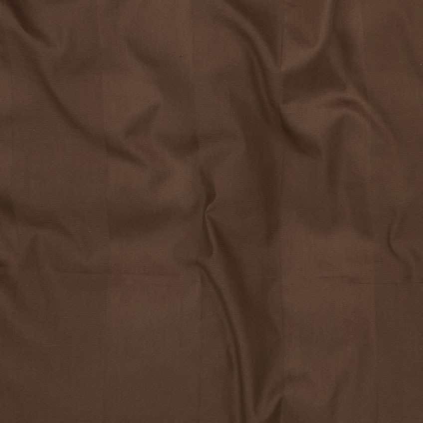 Closeup of brown cotton sateen bedding 